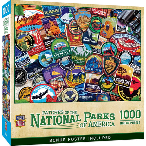 MASTER PIECES 1000-PIECE PUZZLE Patches of the National Parks