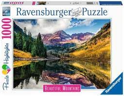 RAVENSBURGER 300-PIECE PUZZLE Rocky Mountain Reflections Large Format