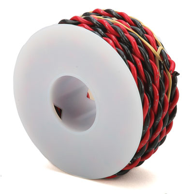 WIREWORKS Two-Conductor Hookup Wire - #18 Gauge - 20' -- Black & Red