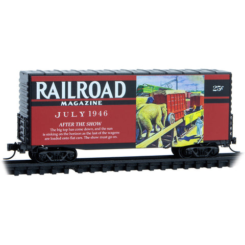 MICRO-TRAINS N Railroad Magazine "After The Show" 40' Hy-Cube Box Car, July 1946