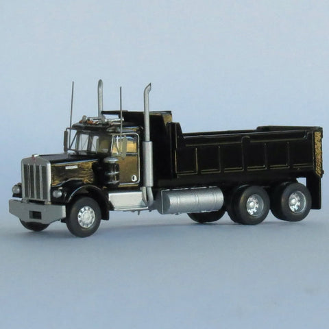 N KENWORTH W900 DUMP TRUCK 3-AXLE BLACK
