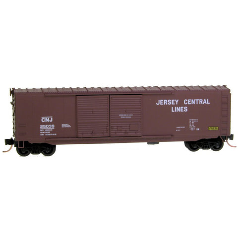 MICRO-TRAINS N Boxcar, 50' Rib Side Double Door, Jersey Central Lines #25039