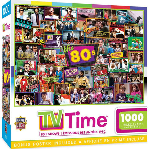 MASTER PIECES 1000-PIECE TV Time - 80s Shows PUZZLE