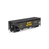 ATHEARN HO Hopper, 40' 3-Bay Offset w/ Coal Load, SCL #160587