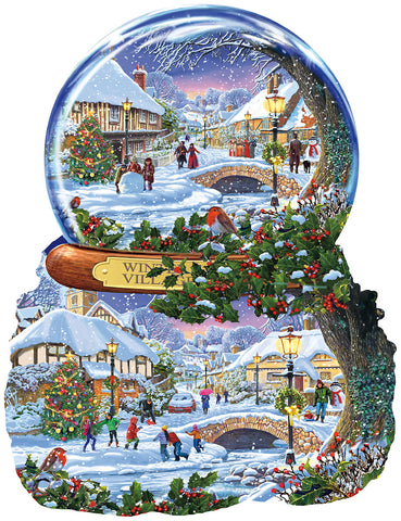 SUNSOUT 1000-PIECE SHAPED PUZZLE Winter Village