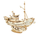 ROKR Classic 3D Wood Puzzles; Fishing Ship