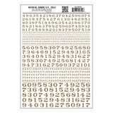 WOODLAND SCENICS Dry Transfer: Numbers, Roman, Gold
