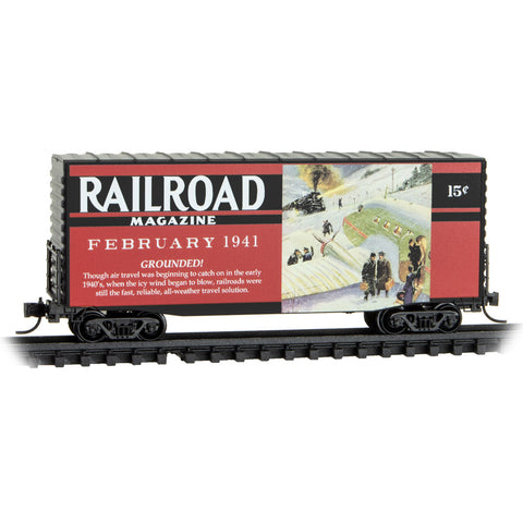 MICRO-TRAINS N Railroad Magazine "Grounded" 40' Hy-Cube Box Car, February 1941