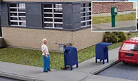 WALTHERS HO Roadside Mail Boxes and City Mailboxes -- Kit