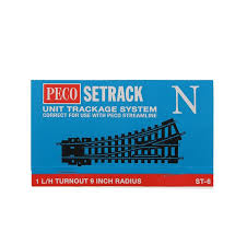 PECO N ST-6 Turnout, 1st Radius, Left Hand