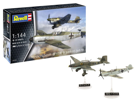 REVELL 1/144 Messerschmitt Bf109E & Junkers Ju87B Aircraft