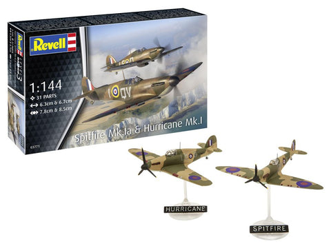 REVELL 1/144 Spitfire Mk Ia & Hurricane Mk I Aircraft