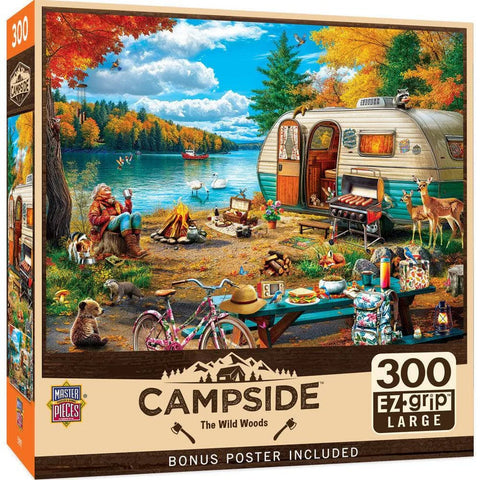 MASTER PIECES 300-PIECE EZ GRIP PUZZLE Campside - The Wild Woods