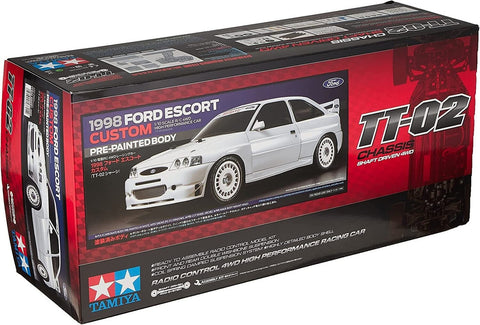 TAMIYA 1/10 1998 FORD Escort Custom TT-02 with Motor & ESC