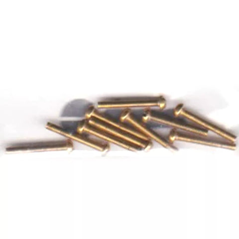 WALTHERS 1-72 Brass Round Head Machine Screws -- 1/2 x .073" 1.27 x .19cm pkg(10)