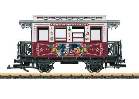LGB 2026 Christmas Car (white, red, silver, Window Scene)