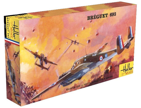 HELLER 1/72 Breguet 693/2 WWII French Ground Attack Aircraft (60th Anniversary Ltd Re-Edition)