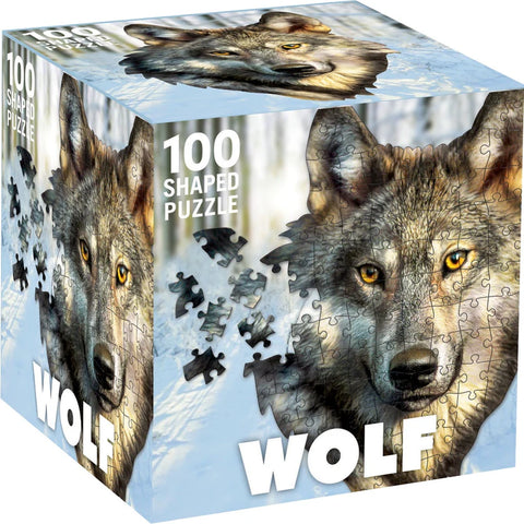 MASTER PIECES 100-PIECE PUZZLE Wolf  Shaped