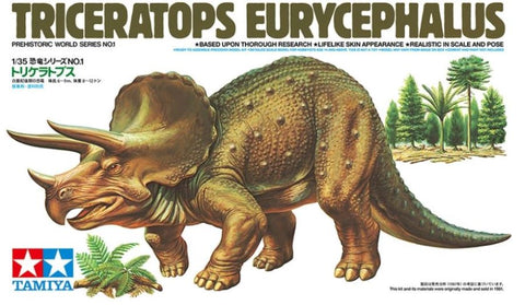 TAMIYA 1/35 Triceratops Eurycephalus Dinosaur