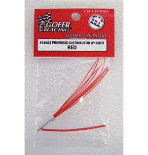 GOFER 1/24-1/25 Red Prewired Distributor w/Aluminum Plug & Boot
