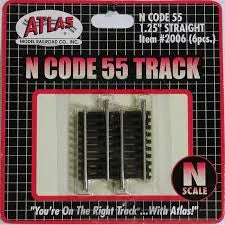 ATLAS N CODE 55 TRACK 12.5" Radius Half Section (6 pcs/pk)