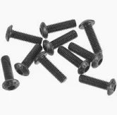 ARRMA BUTTON HEAD HEX MACHINE SCREW M3x10mm (10pcs)