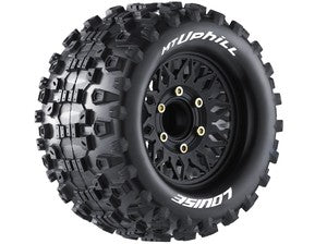 LOUISE R/C MT-Uphill Soft, 1/10 Monster Truck Tires, 0 & 1/2 " Offset, 12, 14, 17mm Removable Hex