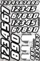 XXX MAIN RACING Race Numbers - White