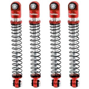 Power Hobby Aluminum 54mm Long Travel Shocks 1/24, Red, for Axial SCX24 Jeep / Bronco