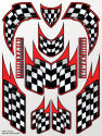 XXX MAIN RACING Racing Checkers Sticker Sheet