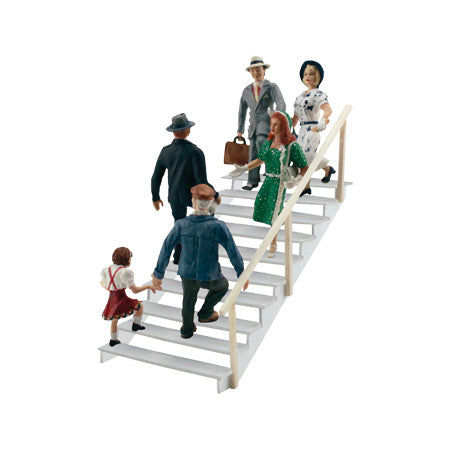 WOODLAND SCENICS HO Figures: Taking the Stairs