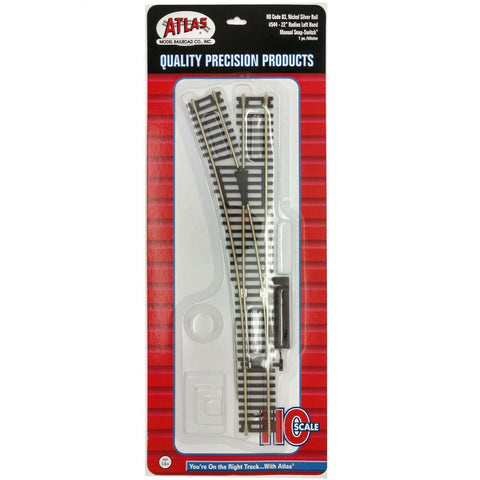 ATLAS HO Code 83 Manual Turnout R22" - Left