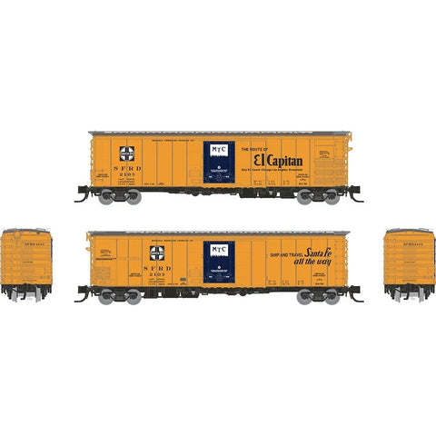 RAPIDO N Santa Fe Class RR-56 Mechanical Reefer 'El Capitan' Slogan SFRD 4-Pack