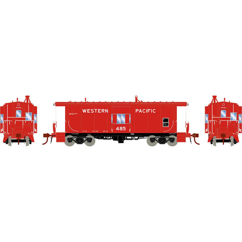 ATHEARN HO  Bay Window Caboose w/Lights Western Pacific #485
