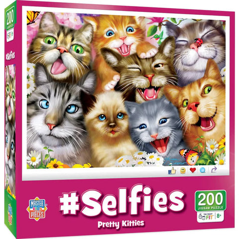 MASTER PIECES 200-PIECE PUZZLE Selfies - Pretty Kitties