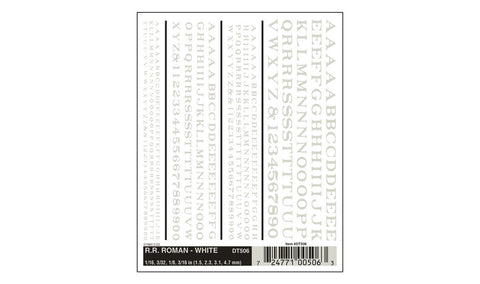 WOODLAND SCENICS Dry Transfer: RR Roman White