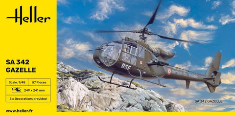 HELLER 1/48 SA342 Gazelle Light Multi-Purpose Helicopter