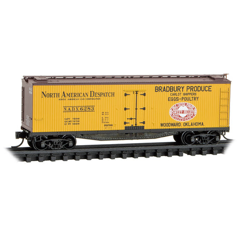 MICRO-TRAINS N Reefer, 40' Double-Sheathed Wood, NADX #6283 (Bradbury Produce)