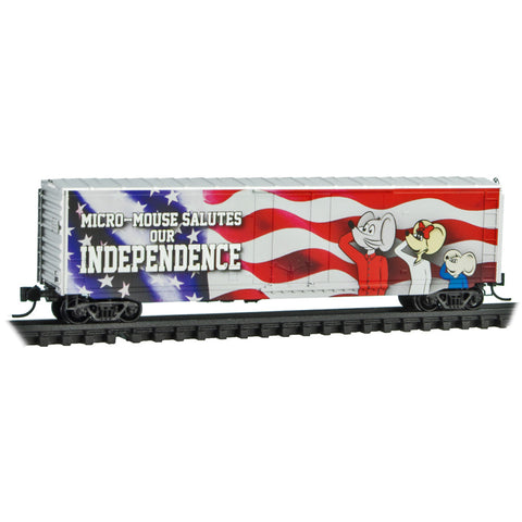 MICRO-TRAINS N Boxcar, 50' Plug Door, Micro-Mouse 2022 Independence Day