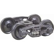 KADEE Bettendorf 50-Ton Fully Sprung Self-Centering Metal Trucks -- Code 110 (.110") 33" Smooth-Back RP-25 Wheels 1 Pair