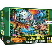 MASTER PIECES 48-PIECE PUZZLE Glow in the Dark - Dinosaur World