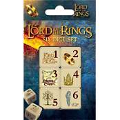 MASTER PIECES Lord of the Rings 6 Piece D6 Gaming Dice Set