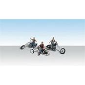 WOODLAND SCENICS HO Figures: Bad Boy Bikers
