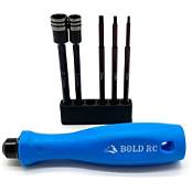 Bold R/C 1/10th Tool Set, 1/4" Quick Drive Hex & Nut Driver 5 Piece Set w/Handle