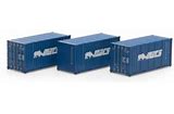 ATHEARN HO RTR 20' Corrugated Container, MOCU #1 (3)