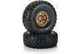Limited Edition Aztek G8 1.9" Crawler Tires Mounted 12mm Bronze Impulse (2)