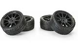 PROLINE Vector Tire MTD 12mm Black Mach 10 Wheel (4) for ARRMA TYPHON GROM