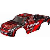 TRAXXAS BODY STAMPEDE RED CLIPLESS