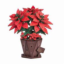 ROLIFE Poinsetta Wood Bloom Craft