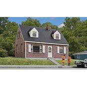 WALTHERS HO Brick Cape Cod House Kit